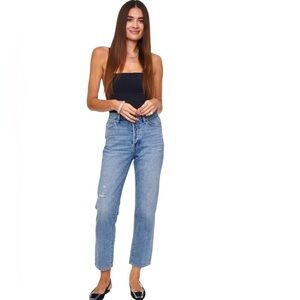 PISTOLA HIGH RISE ANKLE DISTRESSED BRONX JEANS 26